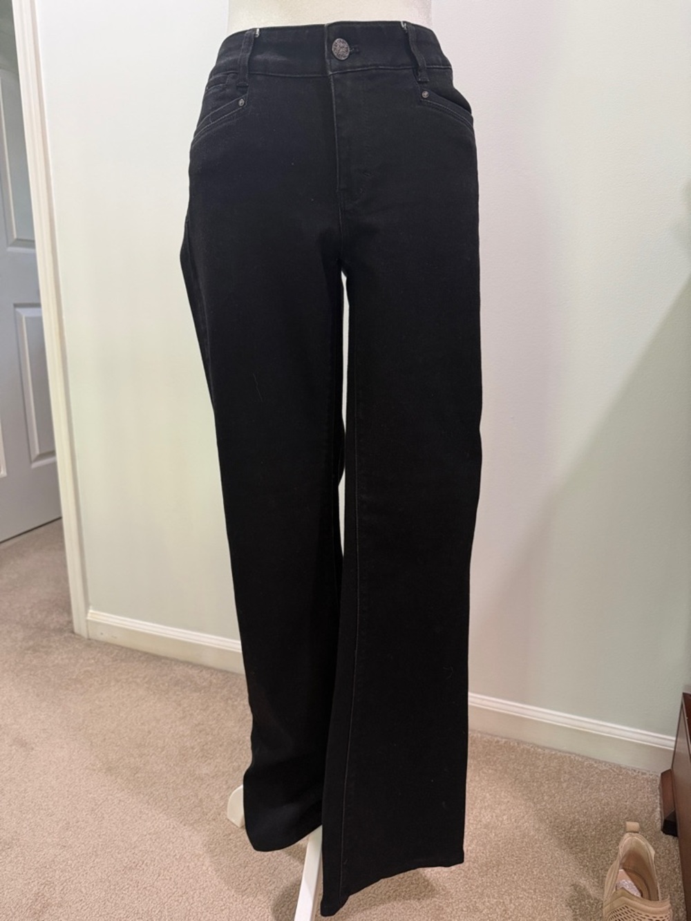 White House Black Market Black Skinny Flare Black Jeans